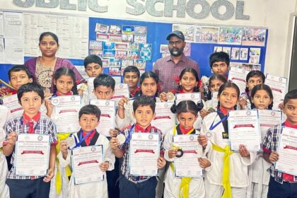 జిల్లా తైక్వాండో ఛాంపియన్ ఛాంపియన్ షిప్ కెపిఎస్ కెపిఎస్ విద్యార్థుల ప్రతిభ