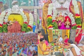 వేములవాడలో నేడు శివ పార్వతుల కళ్యాణం కళ్యాణం ... భారీగా భారీగా తరలి వచ్చిన భక్తులు.