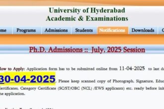HCU PHD నోటిఫికేషన్ 2025: హైదరాబాద్ హైదరాబాద్ వర్సిటీలో వర్సిటీలో 'పీహెచ్‌డీ' అడ్మిషన్లు - నోటిఫికేషన్ నోటిఫికేషన్ విడుదల, ముఖ్య తేదీలివే ముఖ్య ముఖ్య