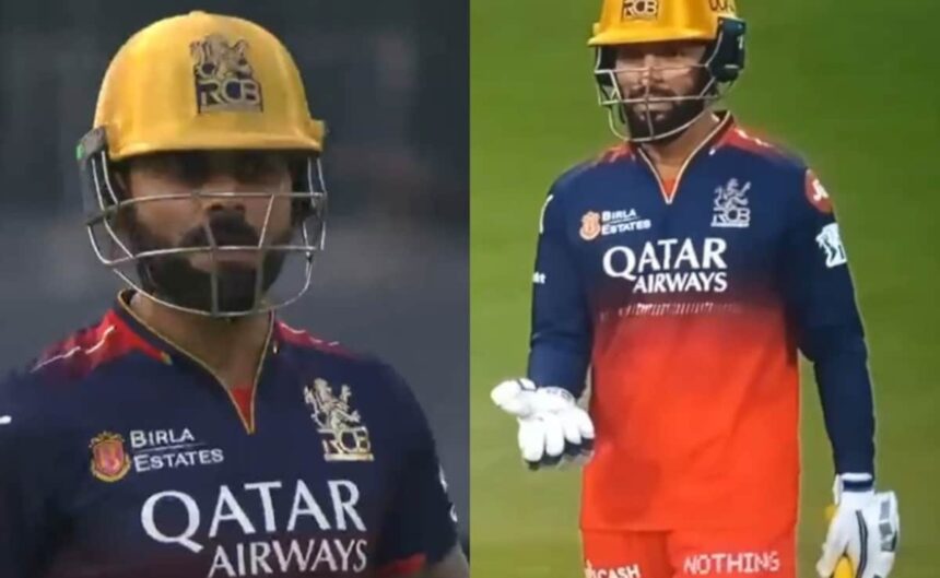 ఆర్‌సిబి ద్వయం మధ్య భారీ మిశ్రమాన్ని పిబికెలు పెద్దగా ఉపయోగించుకోవడంలో విఫలమైన తరువాత రజత్ పాటిదార్ వద్ద విరాట్ కోహ్లీ పొగలు. చూడండి