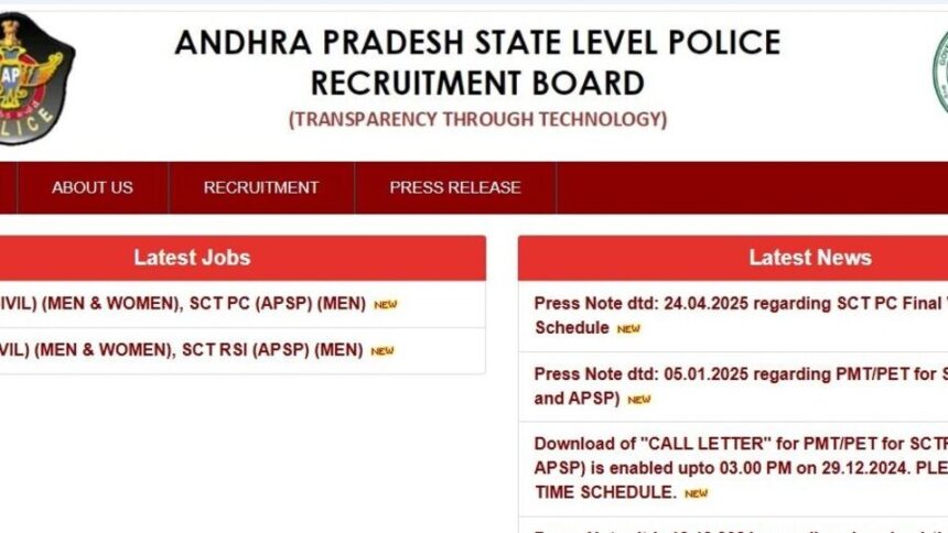 ఏపీ పోలీస్‌ కానిస్టేబుల్ కానిస్టేబుల్ అభ్యర్థులకు కీలక అప్డేట్ - జూన్‌ 1 న తుది తుది తుది