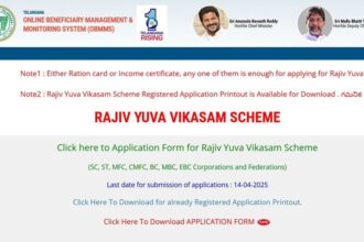 గడువు మరికొన్ని మరికొన్ని .. రాజీవ్ రాజీవ్ యువ వికాసం పథకం కోసం అప్లై అప్లై చేశారా?