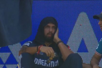 జిటి వర్సెస్ డిసి ఐపిఎల్ 2025 మ్యాచ్ సందర్భంగా వేడి కారణంగా ఇషాంట్ శర్మ అనారోగ్యంతో వస్తుంది. వ్యాఖ్యాత ఇలా అంటాడు: "బహుశా ..."