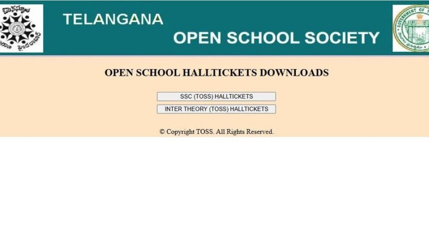 టాస్ SSC ఇంటర్ పరీక్షలు 2025: తెలంగాణ ఓపెన్ టెన్త్ టెన్త్, ఇంటర్ హాల్ టికెట్లు విడుదల