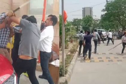 నోయిడా కాంప్లెక్స్ వద్ద గార్డ్ కారు 'స్టిక్కర్ లేకుండా' ఆగిపోయాడు. అప్పుడు ఇది జరిగింది