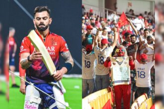ఆర్‌సిబి విఎస్ కెకెఆర్ ఐపిఎల్ గేమ్ సందర్భంగా అభిమానులు విరాట్ కోహ్లీకి ప్రత్యేక నివాళి అర్పించారు. జగన్ వైరల్
