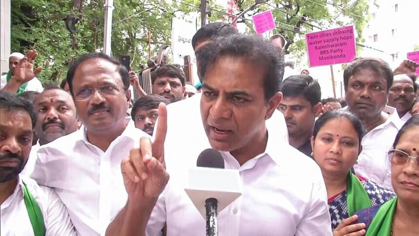 తెలంగాణ ఏసీబీ ముందు ముందు హాజరైన బీఆర్ఎస్ నేత కేటీఆర్- brs నాయకుడు KTR ఫార్ములా ఇ రేస్ కేసులో తెలంగానా ఎసిబి ముందు కనిపిస్తుంది, తెలంగాణ తెలంగాణ