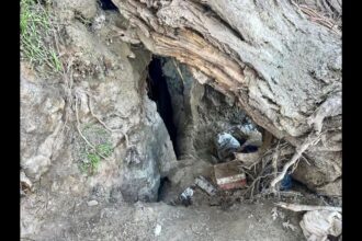 దట్టమైన అడవిలోని గుహలో ఇద్దరు చిన్నపిల్లలతో రష్యన్ రష్యన్ నివాసం; గుహలో గుహలో గుహలో విగ్రహం, పూజాసామగ్రి- గడువు ముగిసిన వ్యాపార వీసాతో రష్యన్ మహిళ పిల్లలతో గోకార్నా గుహలో నివసిస్తున్నట్లు కనుగొనబడింది,